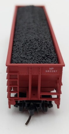 Trainworx Inc. 2403-26 N Scale MP 100-Ton Quad 4-Bay Hopper Car #582287 w Coal LN/Box