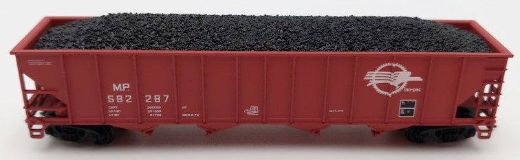 Trainworx Inc. 2403-26 N Scale MP 100-Ton Quad 4-Bay Hopper Car #582287 w Coal LN/Box