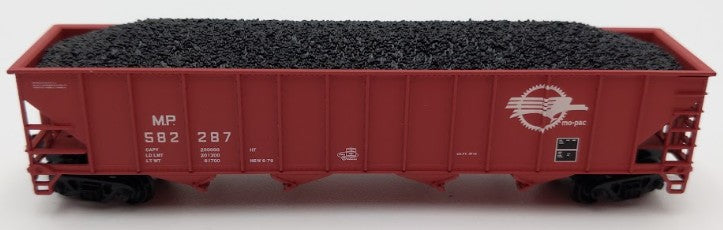 Trainworx Inc. 2403-26 N Scale MP 100-Ton Quad 4-Bay Hopper Car #582287 w Coal LN/Box