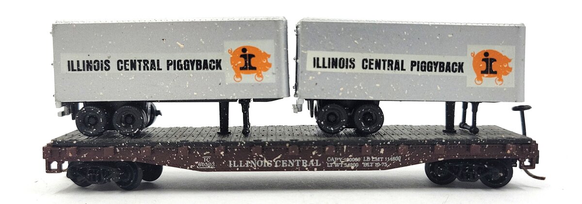Atlas 3747 N Scale Illinois Central Trailer Flat #60503 EX/Box