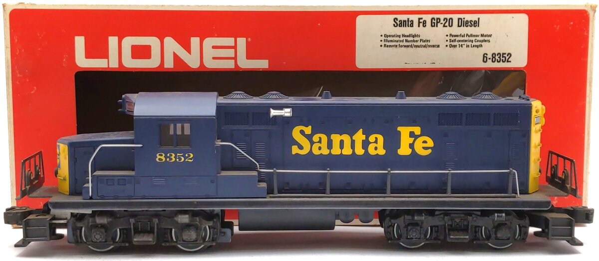 Lionel 6-8352 O Gauge Santa Fe GP-20 Powered Diesel Locomotive #8352 VG/Box