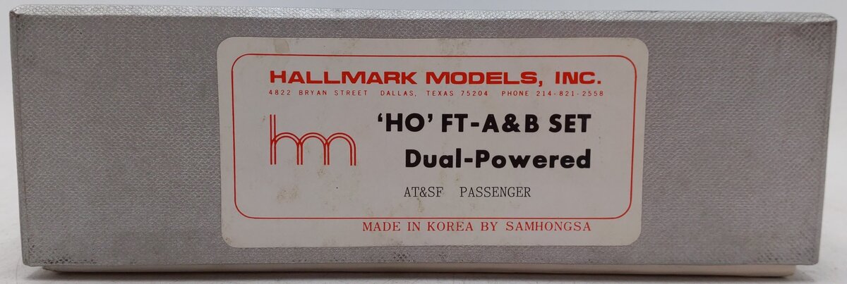 Hallmark Models HO Scale Brass Santa Fe FT B Unit Diesel Locomotive EX/Box