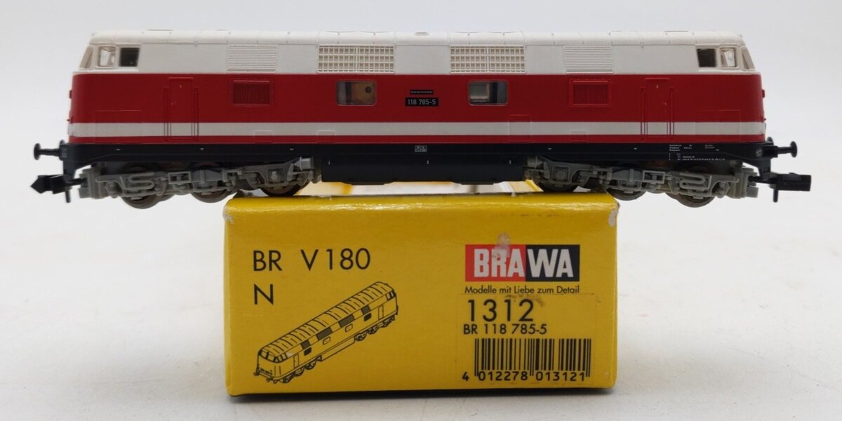 Brawa 1312 N Scale Deutsche Reichsbahn V180 Diesel Locomotive #180785-5 LN/Box