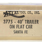 Atlas 3775 N Scale Santa Fe Piggyback Flatcar EX/Box