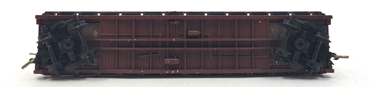 Atlas 3744 N Scale South Pacific Piggyback Flat Car w/ Trailers EX/Box
