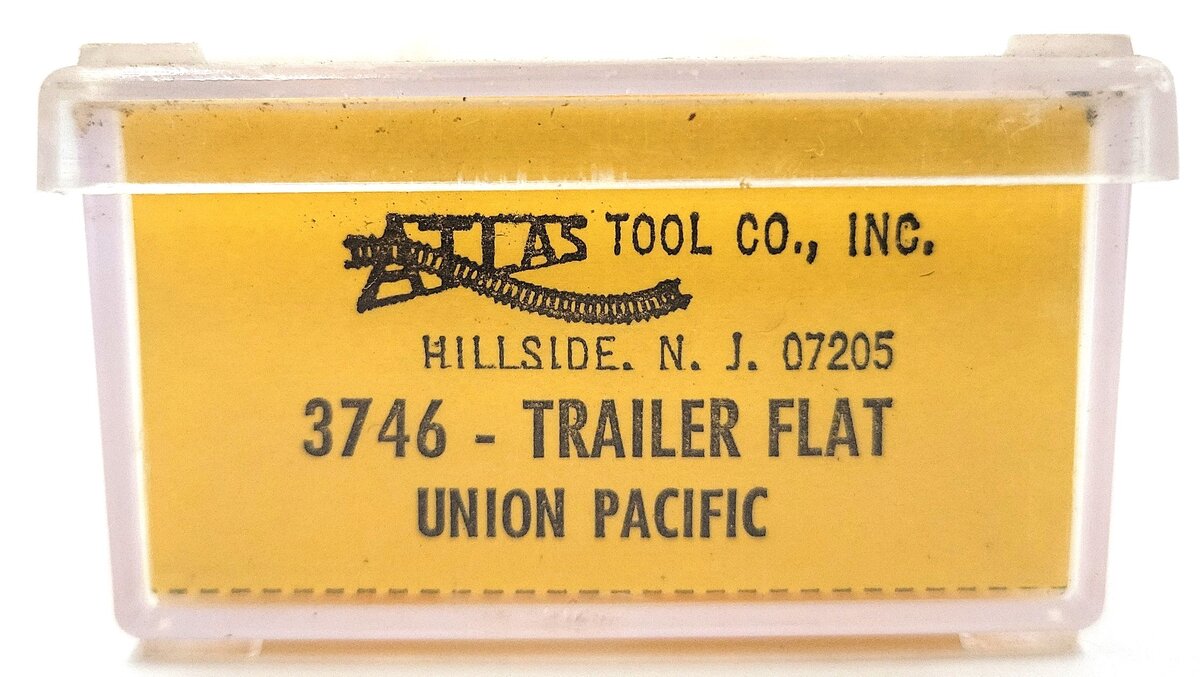Atlas 3746 N Scale Union Pacific Piggyback Flatcar w/ 24' Trailer #59163 LN/Box
