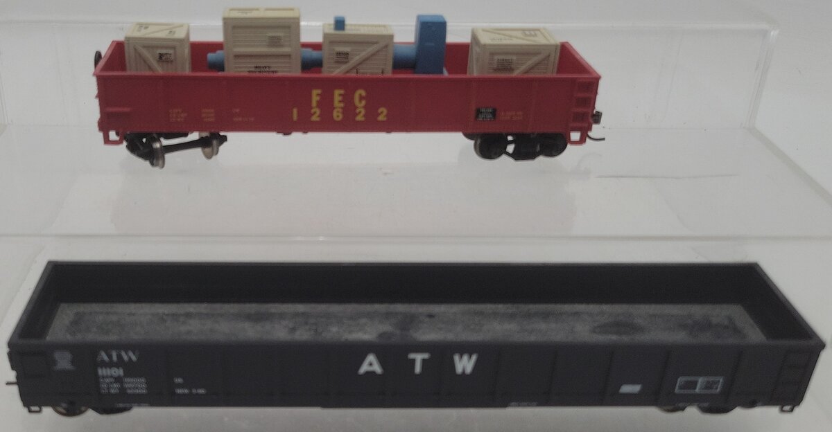 Athearn & Atlas HO Scale ATW & FEC Gondolas #11101 & #12622 [2] EX