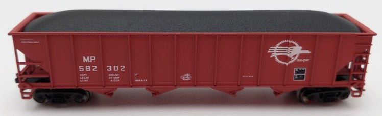Trainworx Inc. 2403-27 N Scale MP 100-Ton Quad 4-Bay Hopper Car #582302 w Coal EX/Box