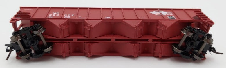 Trainworx Inc. 2403-27 N Scale MP 100-Ton Quad 4-Bay Hopper Car #582302 w Coal EX/Box