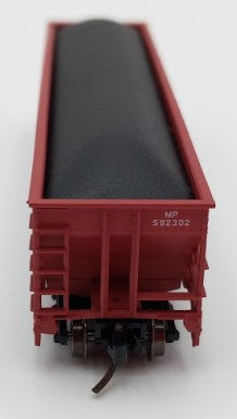 Trainworx Inc. 2403-27 N Scale MP 100-Ton Quad 4-Bay Hopper Car #582302 w Coal EX/Box