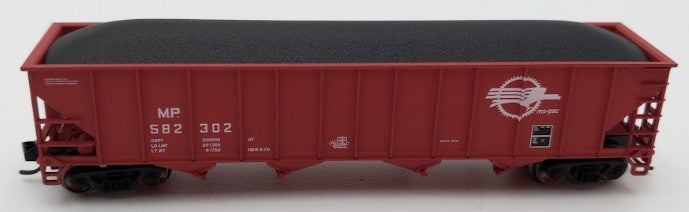 Trainworx Inc. 2403-27 N Scale MP 100-Ton Quad 4-Bay Hopper Car #582302 w Coal EX/Box