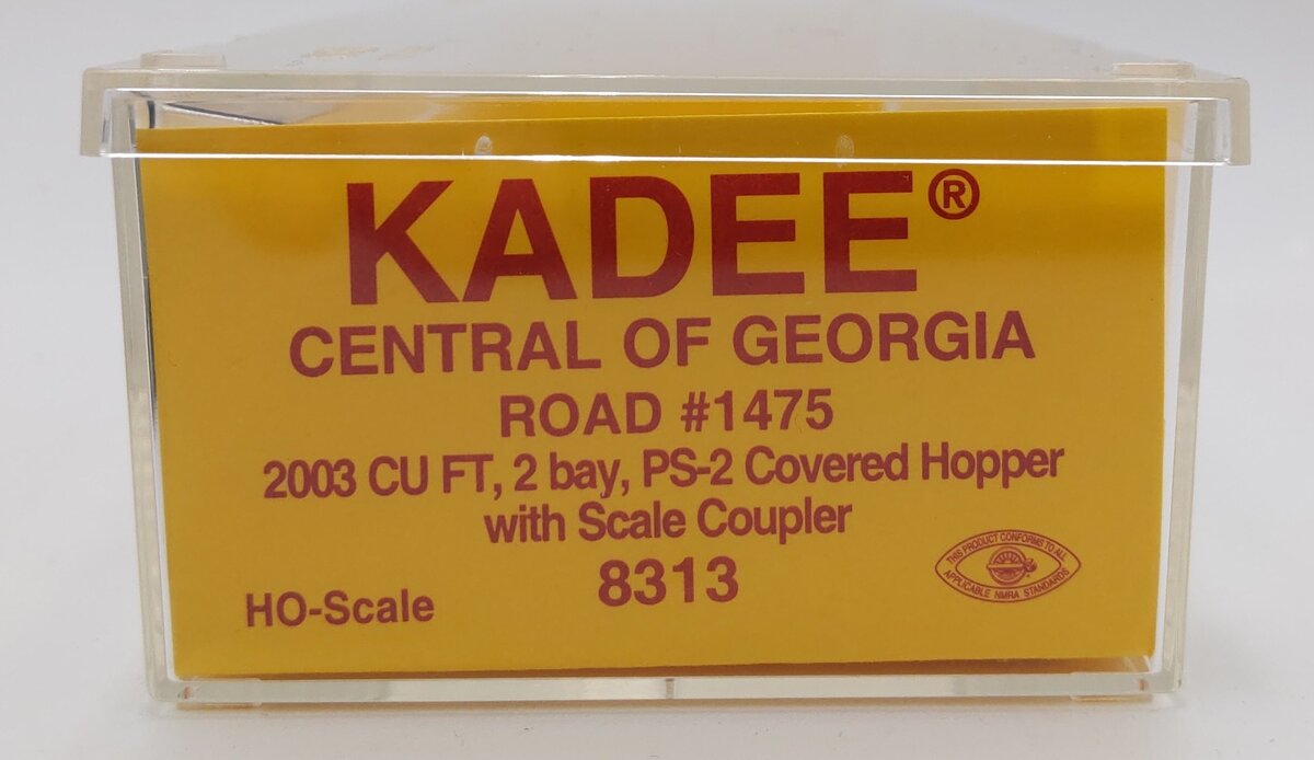 Kadee 8313 HO Scale Central of Georgia PS-2 Covered Hopper #1475 EX/Box
