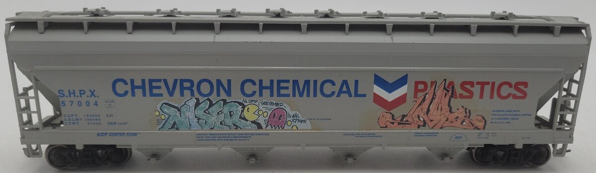 Athearn 1920 HO Chevron ACF Center Flow Hopper Car #57004 EX