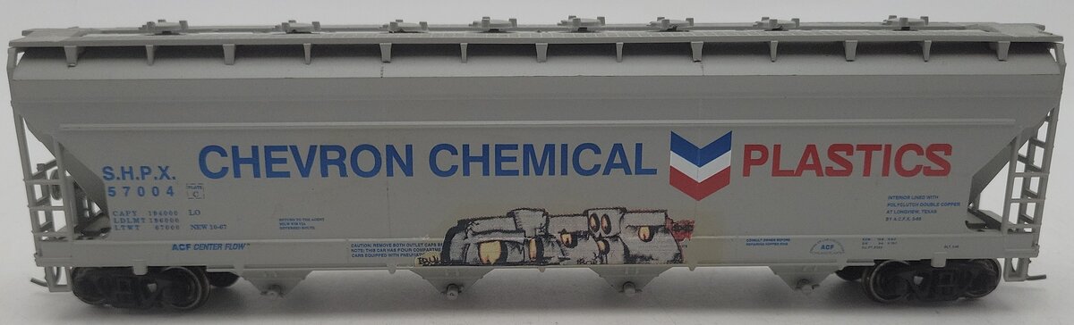 Athearn 1920 HO Chevron ACF Center Flow Hopper Car #57004 EX