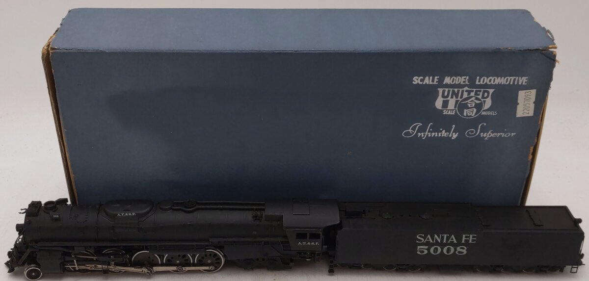 United Models/PFM HO BRASS ATSF 2-10-4 Steam Loco & Tender - Painted EX/Box