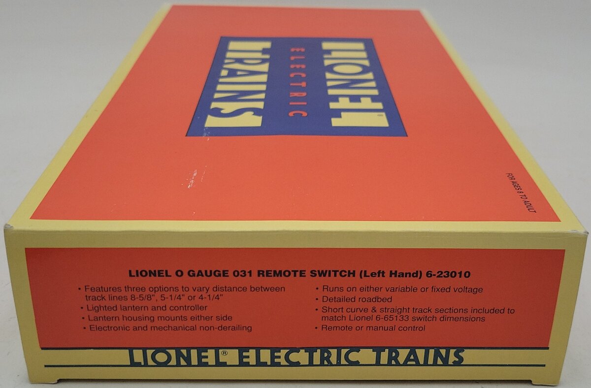 Lionel 6-23010 O O31 Left Hand Remote Control Switch Turnout EX/Box