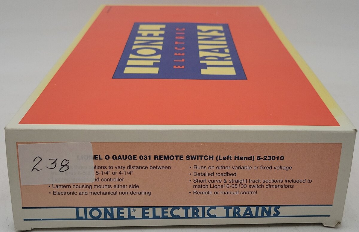 Lionel 6-23010 O O31 Left Hand Remote Control Switch Turnout EX/Box
