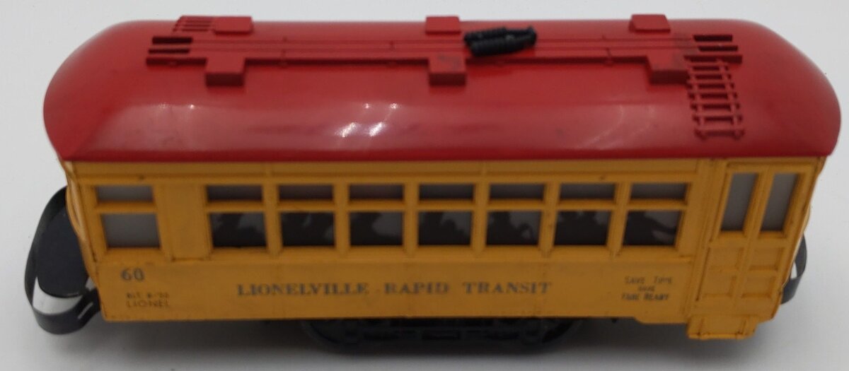 Lionel 60 Vintage O Lionelville Motorized Rapid Transit Trolley VG/Box