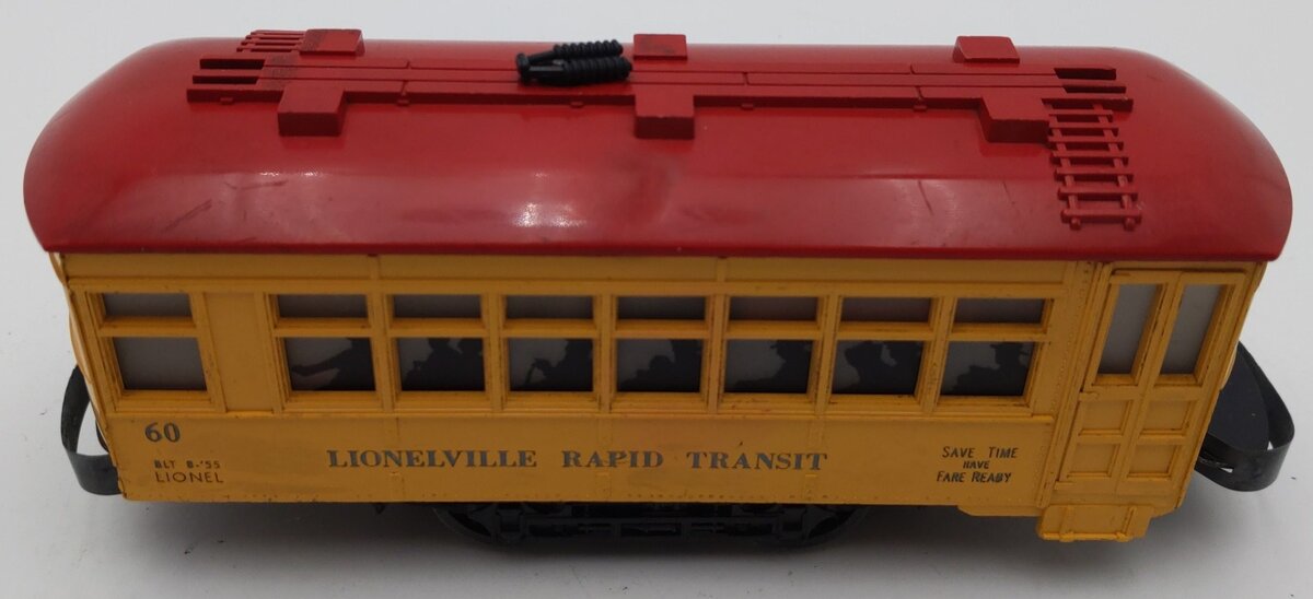 Lionel 60 Vintage O Lionelville Motorized Rapid Transit Trolley VG/Box
