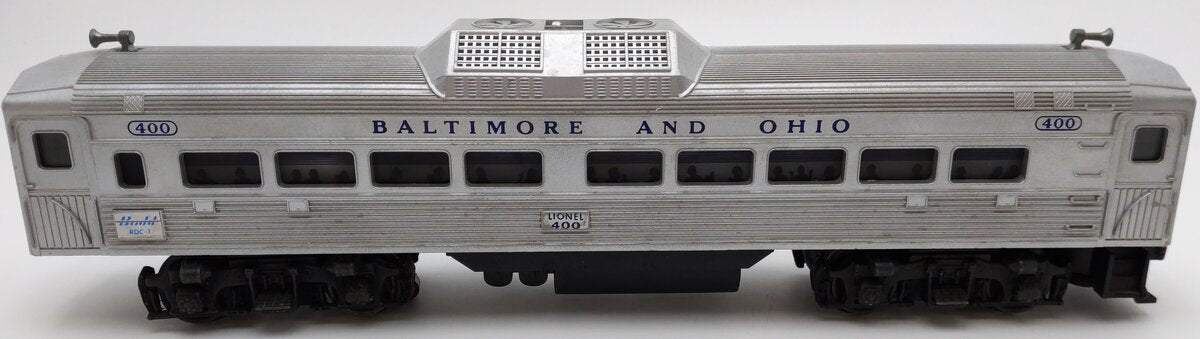Lionel 400 Vintage O Gauge Powered Baltimore & Ohio Commuter Car VG