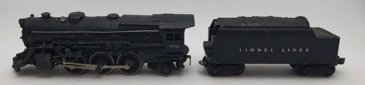 Lionel 675 Vintage O 2-6-2 K4 Pacific Diecast Steam Locomotive w/ 6466WX Tender VG