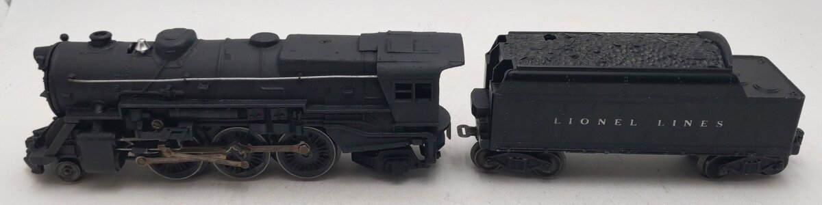 Lionel 675 Vintage O 2-6-2 Prairie Diecast Steam Locomotive and 6466W Tender VG