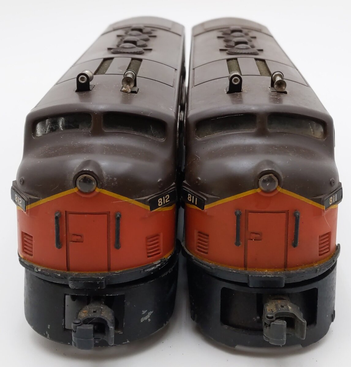 Lionel O Gauge Central of Georgia AA Diesel Locomotives Set #811 & #812 - Custom