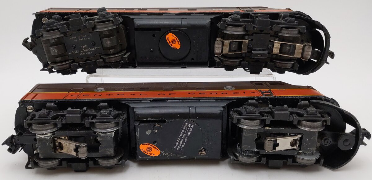 Lionel O Gauge Central of Georgia AA Diesel Locomotives Set #811 & #812 - Custom
