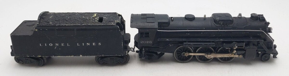 Lionel 2026 Vintage O Lionel Lines 2-6-2 Steam Locomotive w/6466W Tender VG