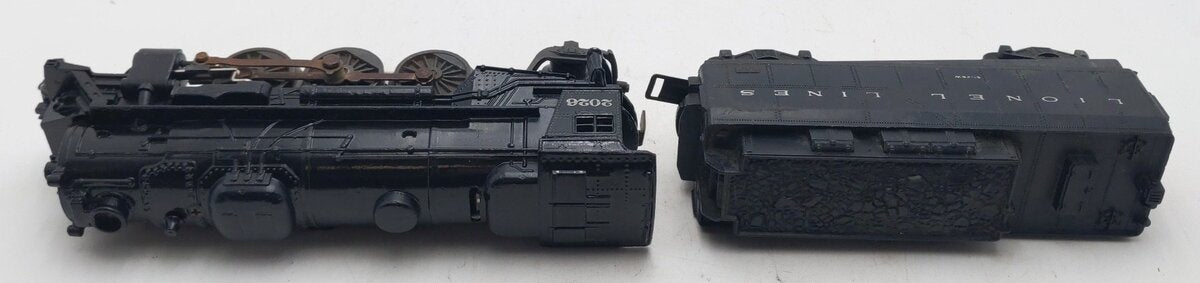 Lionel 2026 Vintage O 2-6-2 Diecast Steam Locomotive & 6026W Tender VG