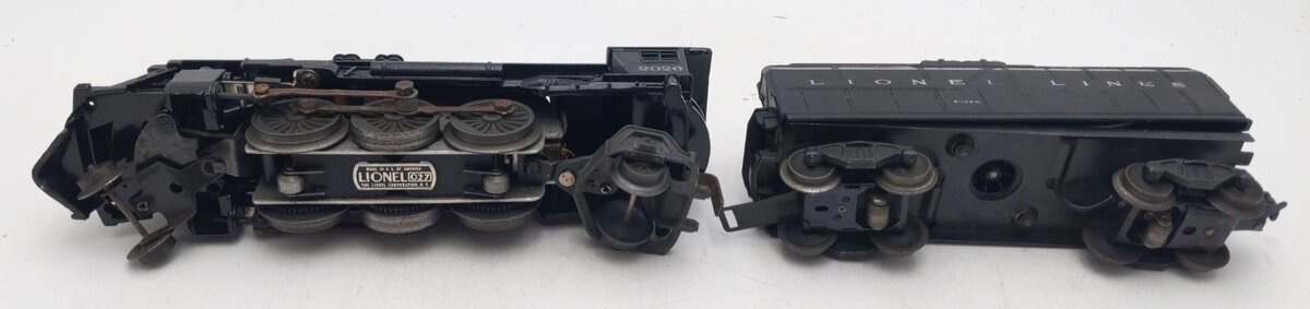 Lionel 2026 Vintage O 2-6-2 Diecast Steam Locomotive & 6026W Tender VG