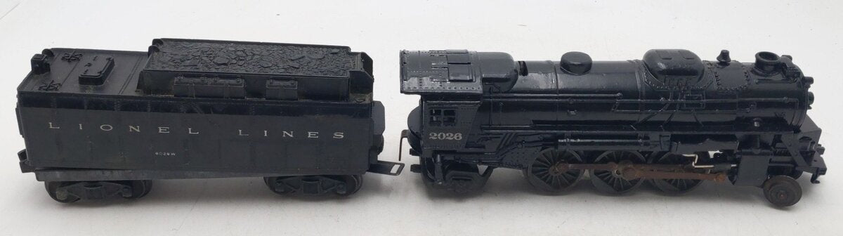 Lionel 2026 Vintage O 2-6-2 Diecast Steam Locomotive & 6026W Tender VG