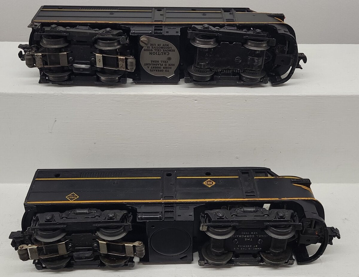 Lionel 2032 Vintage O Gauge Erie Alco AA Diesel Locomotive Set VG