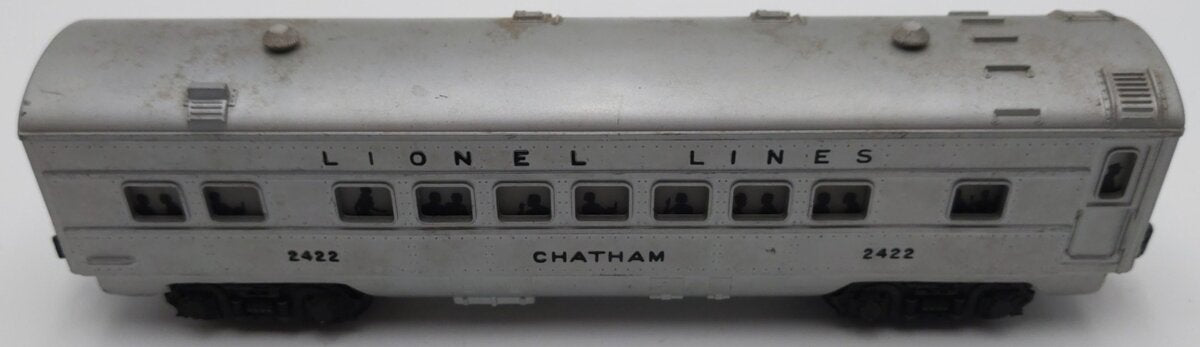 Lionel 2422 Vintage O Lionel Lines Chatham Lighted Pullman Car with Silver Roof VG