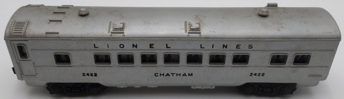 Lionel 2422 Vintage O Lionel Lines Chatham Lighted Pullman Car with Silver Roof VG
