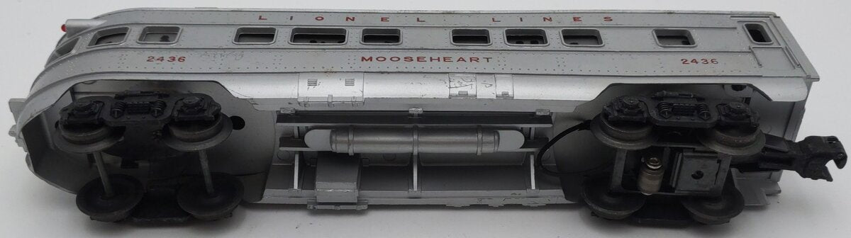 Lionel 2436 Vintage O Lionel Lines Illuminated Mooseheart Observation Car VG