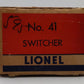 Lionel 41 Vintage O Gauge Postwar U.S Army Gas Turbine Powered Diesel Locomotive VG/Box