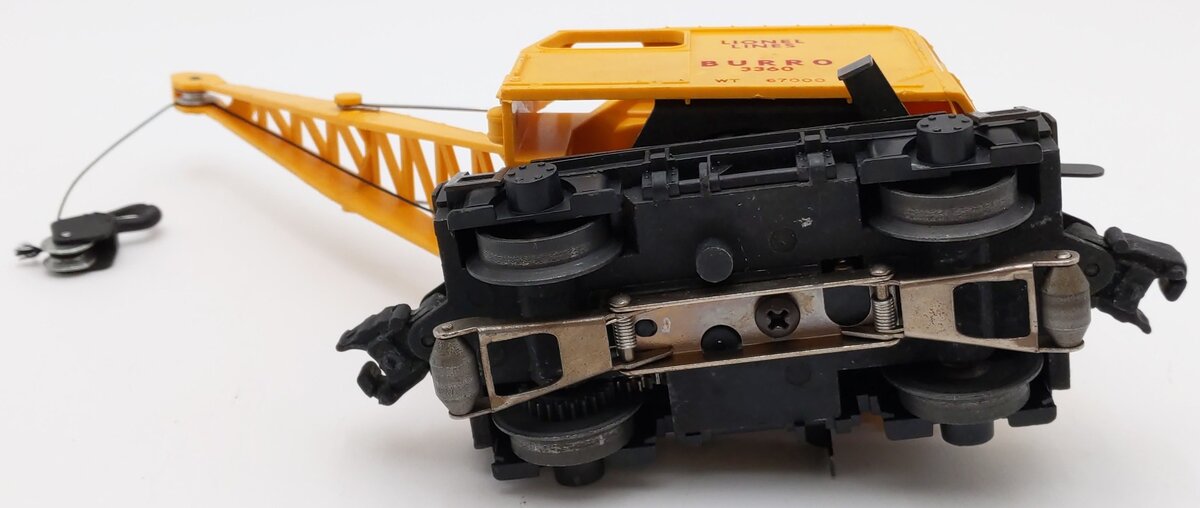 Lionel 3360 Vintage O Gauge Postwar Operating Burro Crane Car VG