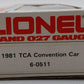 Lionel 6-0511 O Gauge TCA 1981 The Gateway To The West "St. Louis" Baggage Car EX/Box