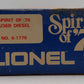 Lionel 6-1776 O Gauge Spirit of 76 U36B Powered Diesel Locomotive EX/Box