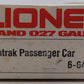 Lionel 6-6411 O Gauge Amtrak Illuminated Passenger Car #6411 EX/Box