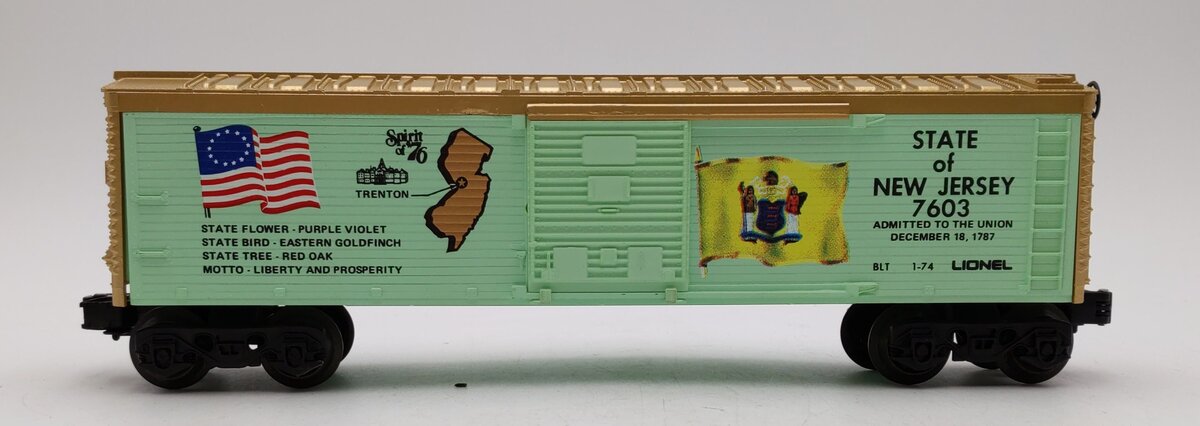 Lionel 6-7603 O Gauge State of New Jersey Boxcar #7603 LN/Box