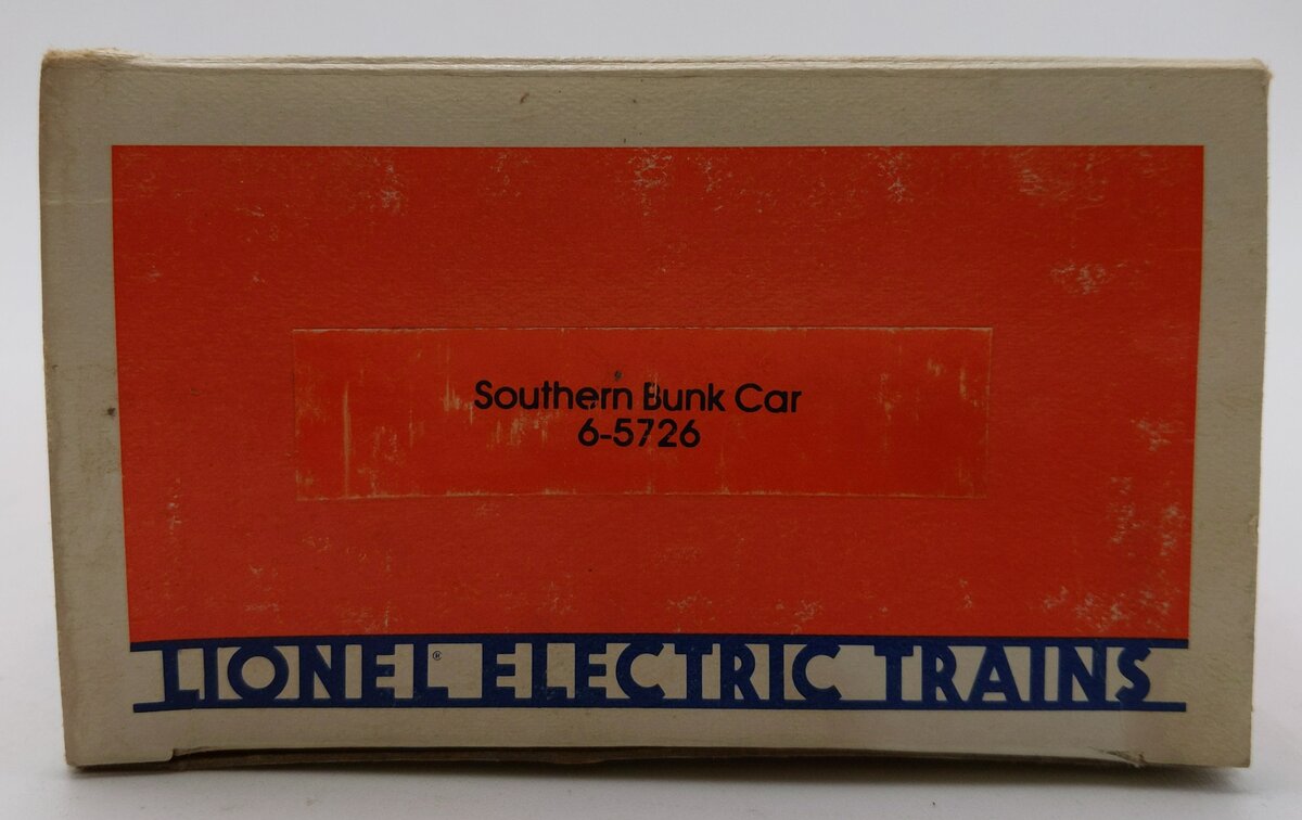 Lionel 6-5726 O Gauge Southern Bunk Car with Illumination #5726 LN/Box