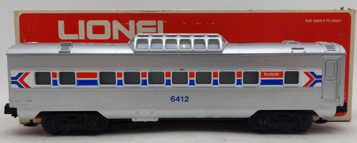 Lionel 6-6412 O Gauge Amtrak Vista Dome Passenger Car VG/Box