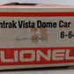 Lionel 6-6412 O Gauge Amtrak Vista Dome Passenger Car VG/Box