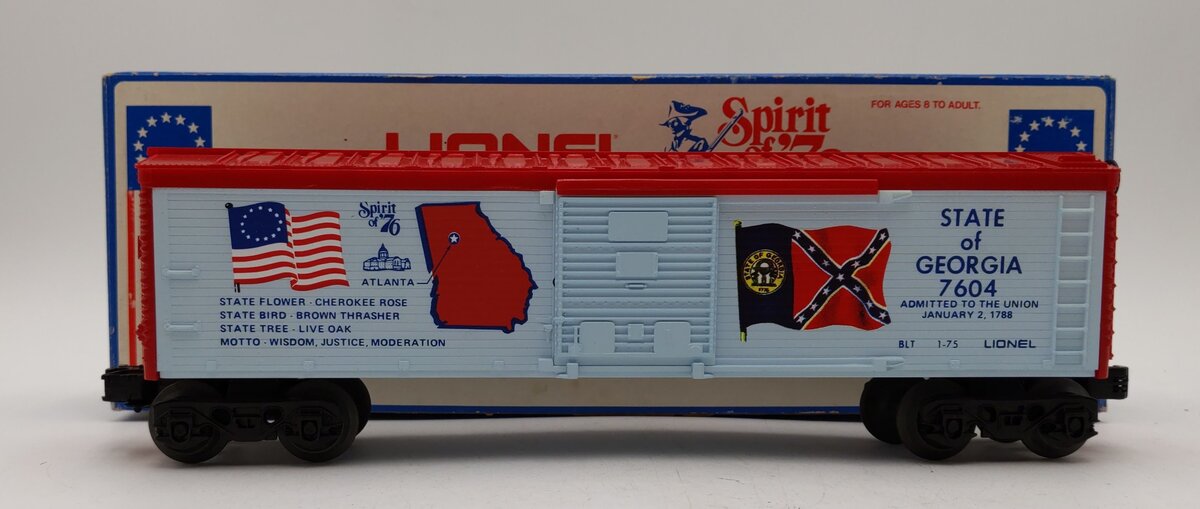 Lionel 6-7604 O Gauge State of Georgia Boxcar #7604 LN/Box