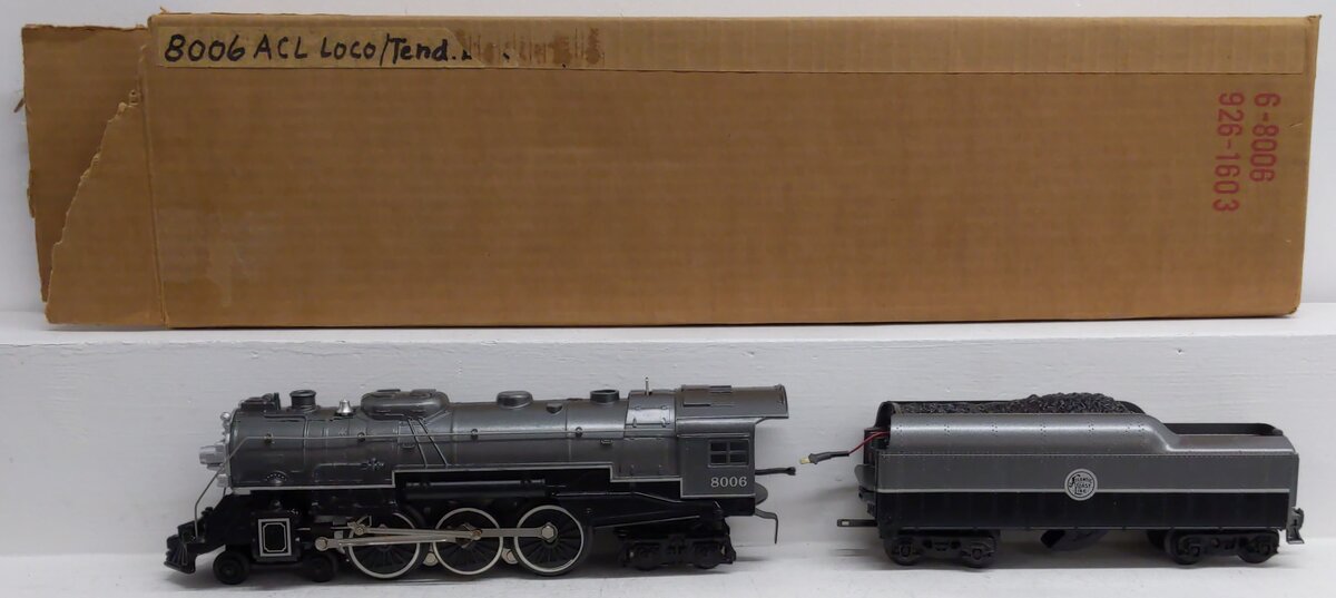 Lionel 6-8006 O Atlantic Coast Line 4-6-4 Steam Locomotive w/Tender EX/Box
