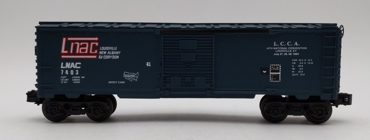 Lionel 6-7403 O Gauge L.C.C.A 1984 LNAC Boxcar LN/Box