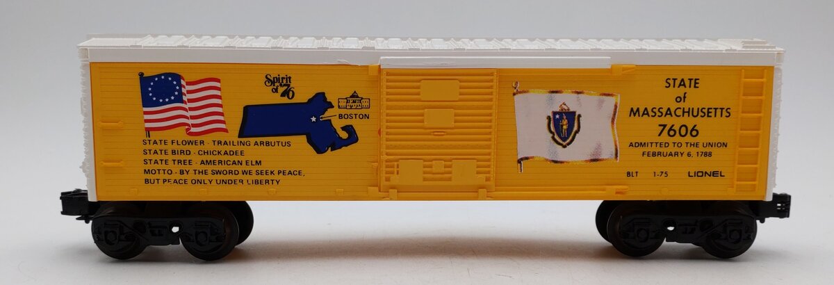 Lionel 6-7606 O Gauge State of Massachusetts Boxcar #7606 LN/Box