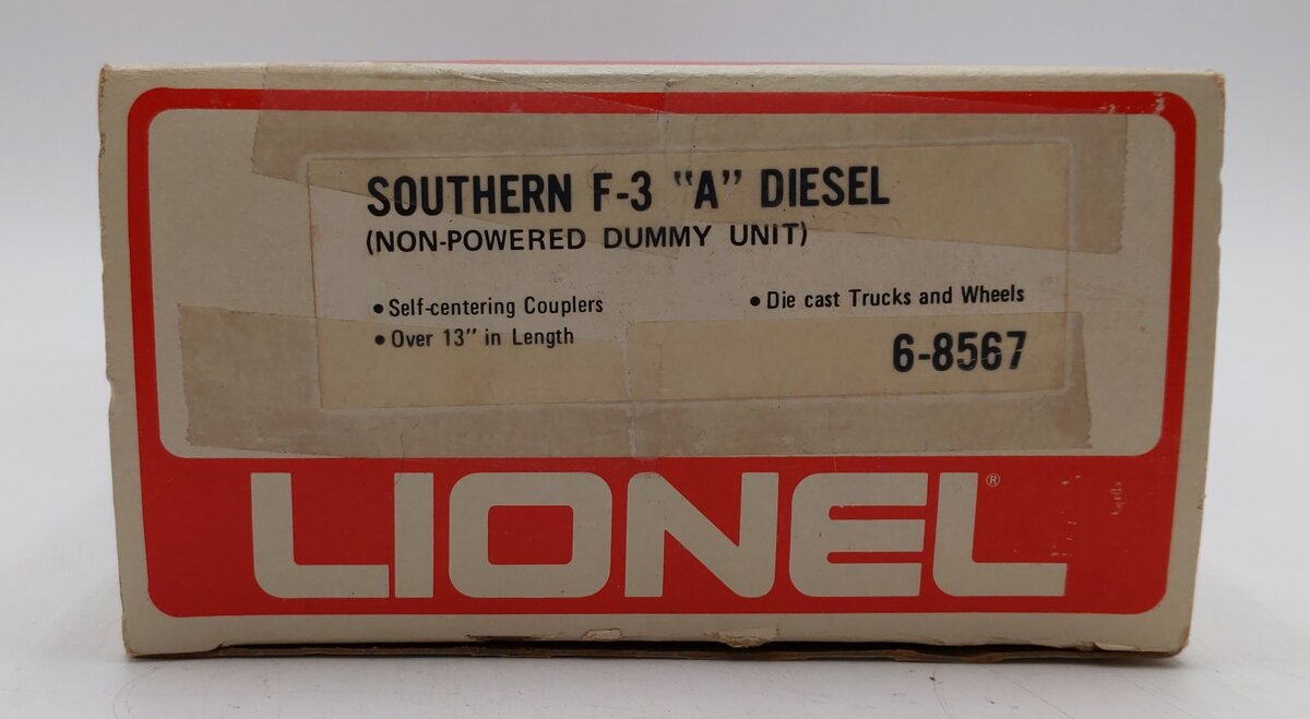 Lionel 6-8567 O Gauge Southern F3 A Non-Powered Diesel Locomotive LN/Box